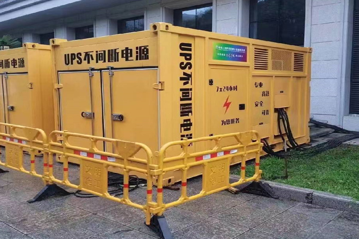 新城发电机租赁施工现场